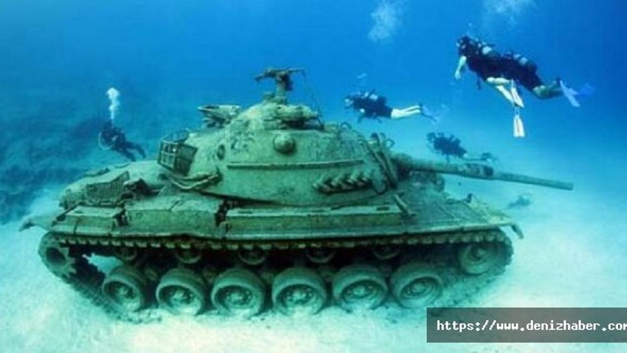 Akdeniz’deki batık tank büyük ilgi görüyor