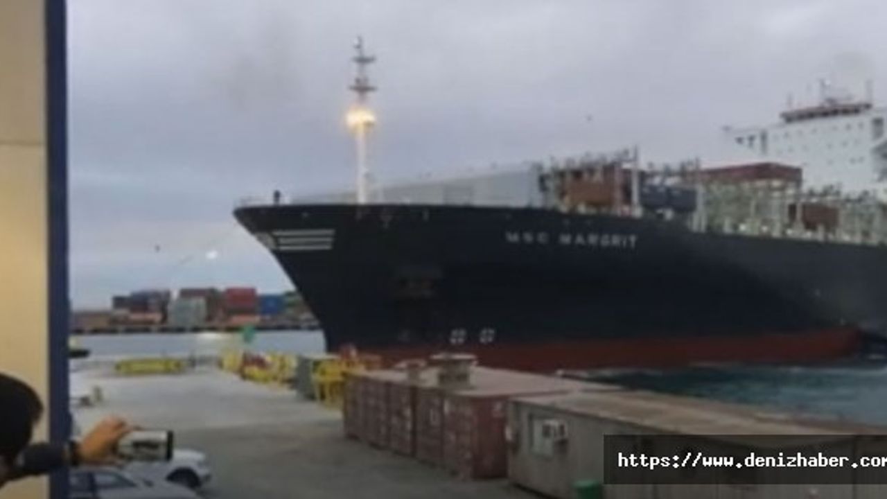 MSC mega konteyner gemisi’nin yanaşması yürekleri ağza getirdi!