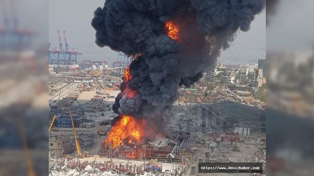 Beyrut Limanı'ndaki yangın hala söndürülemedi!