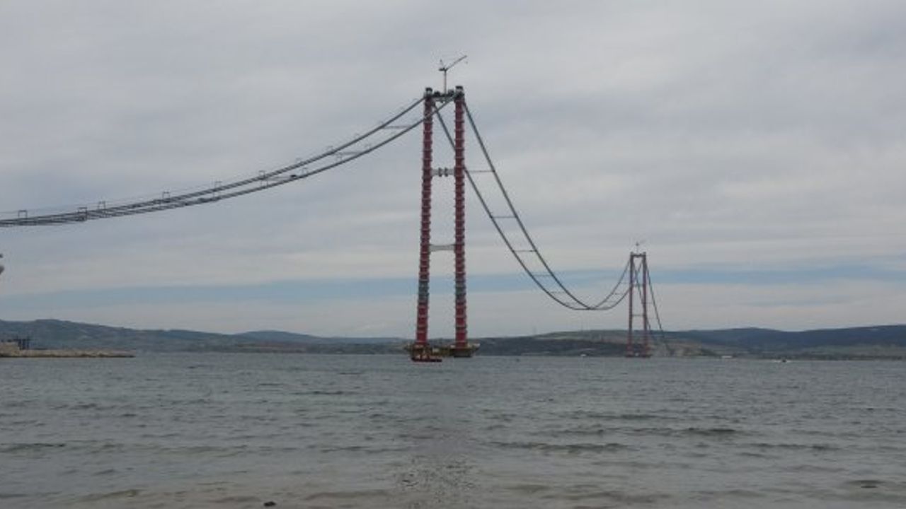 1915 Çanakkale Köprüsü’nün ana halat kablo montajı tamamlandı
