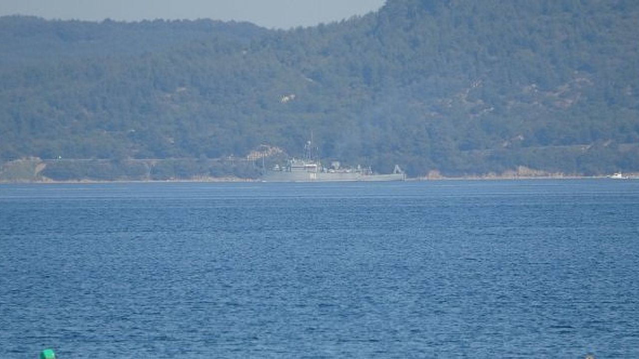 Rus mayın tarama gemisi 'Kovrovets' Çanakkale Boğazı'ndan çıktı!
