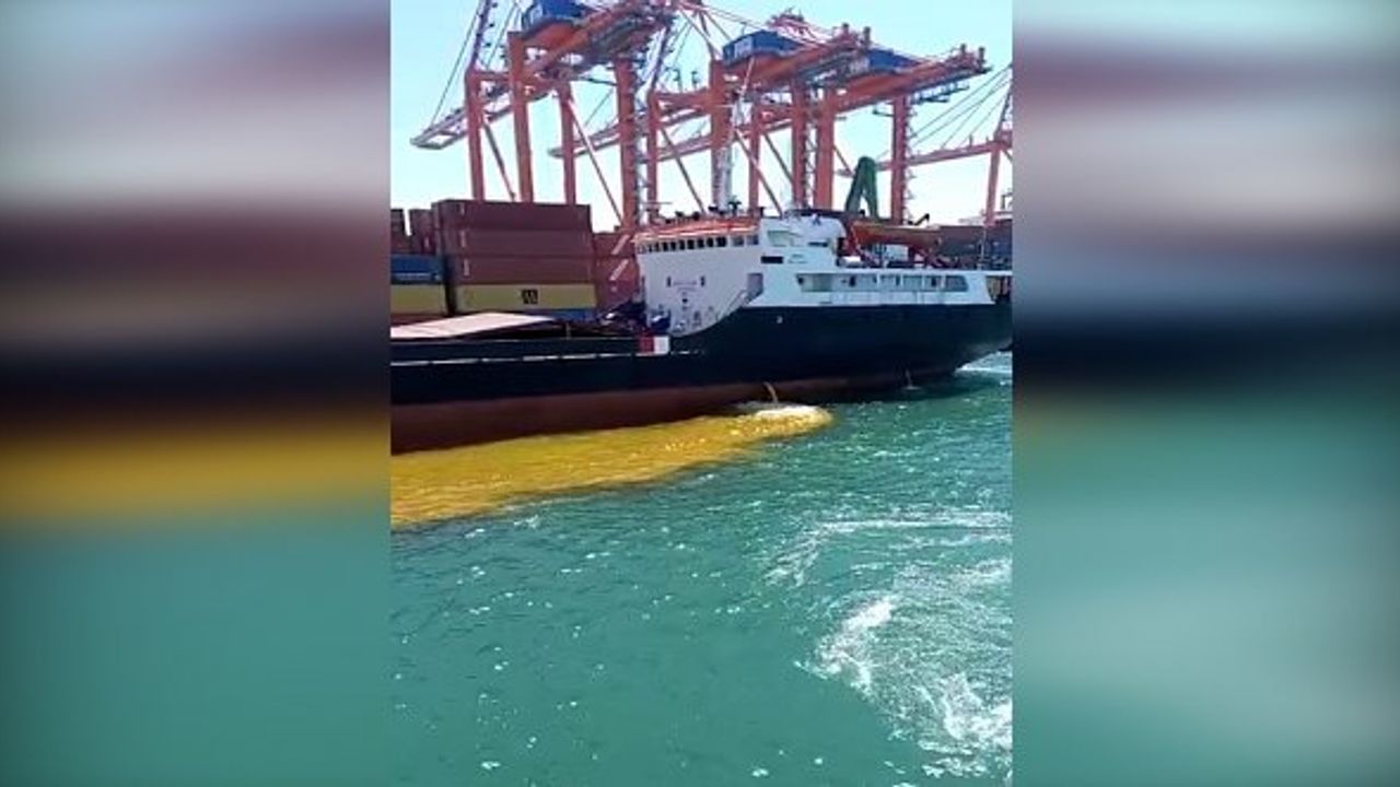 Mersin'de denizi kirleten gemiye 1 milyon 355 bin TL ceza!