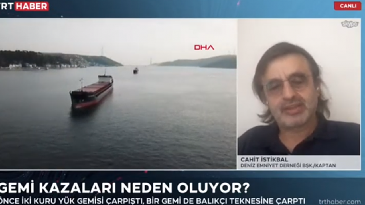 Deniz Emniyet Derneği Boğaz'daki kazaları TRT'de değerlendirdi!