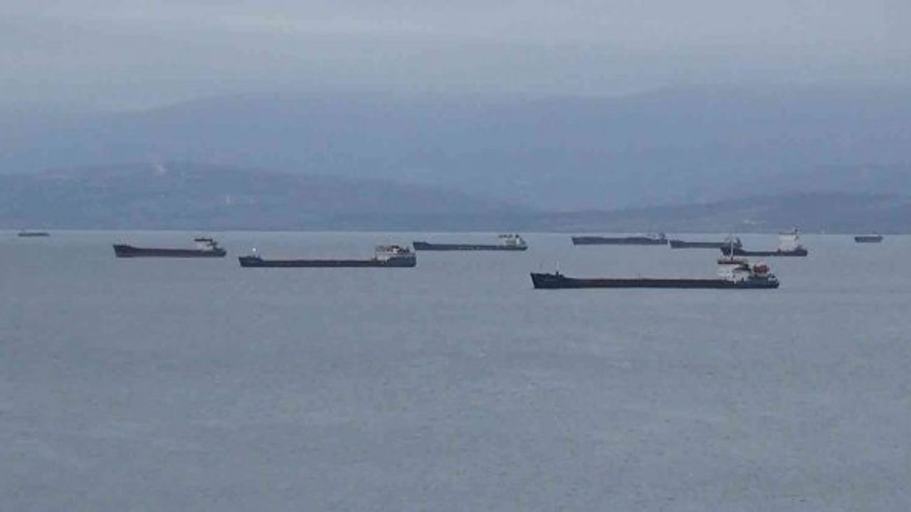 Yük gemileri Sinop'un doğal limanına sığındı!