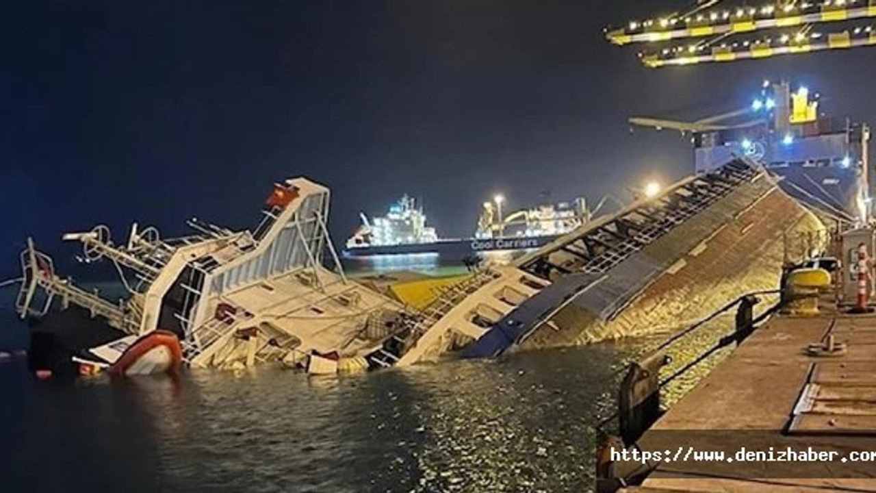 İskenderun Limanı'nda batan geminin 24 konteyneri denizden çıkarıldı