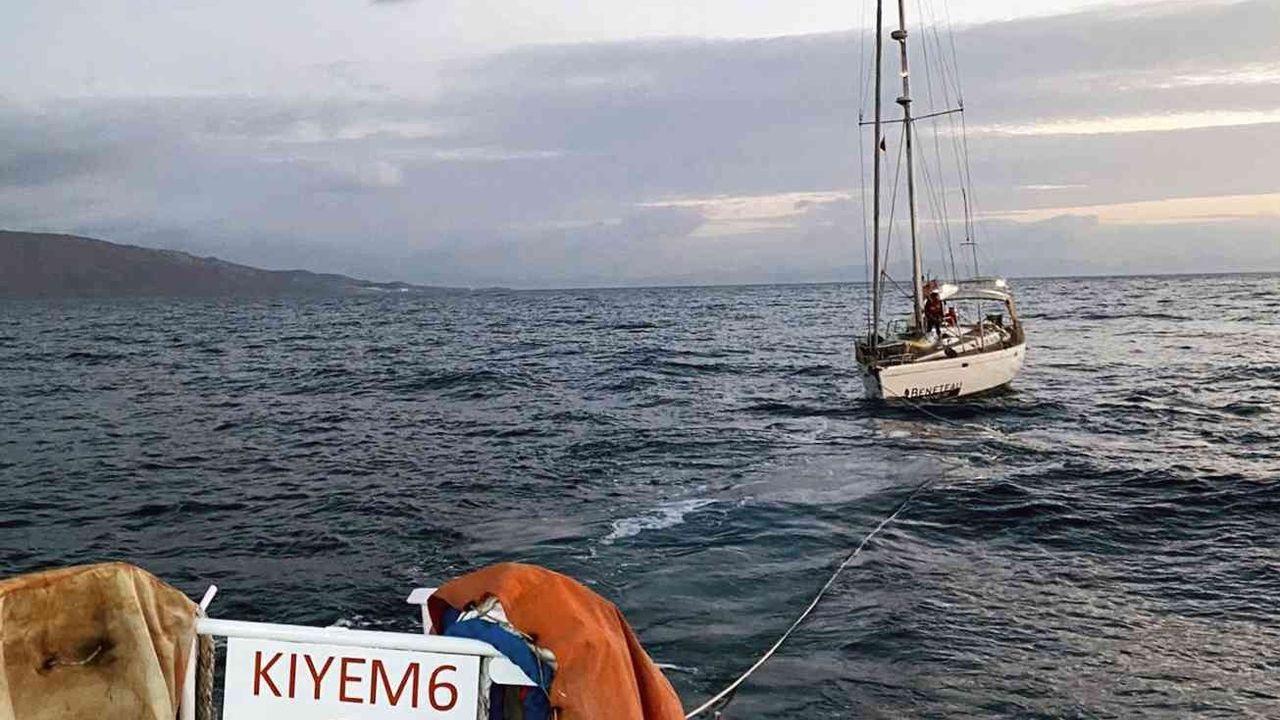İstanköy adasına sürüklenen tekneyi KIYEM-6 Botu kurtardı