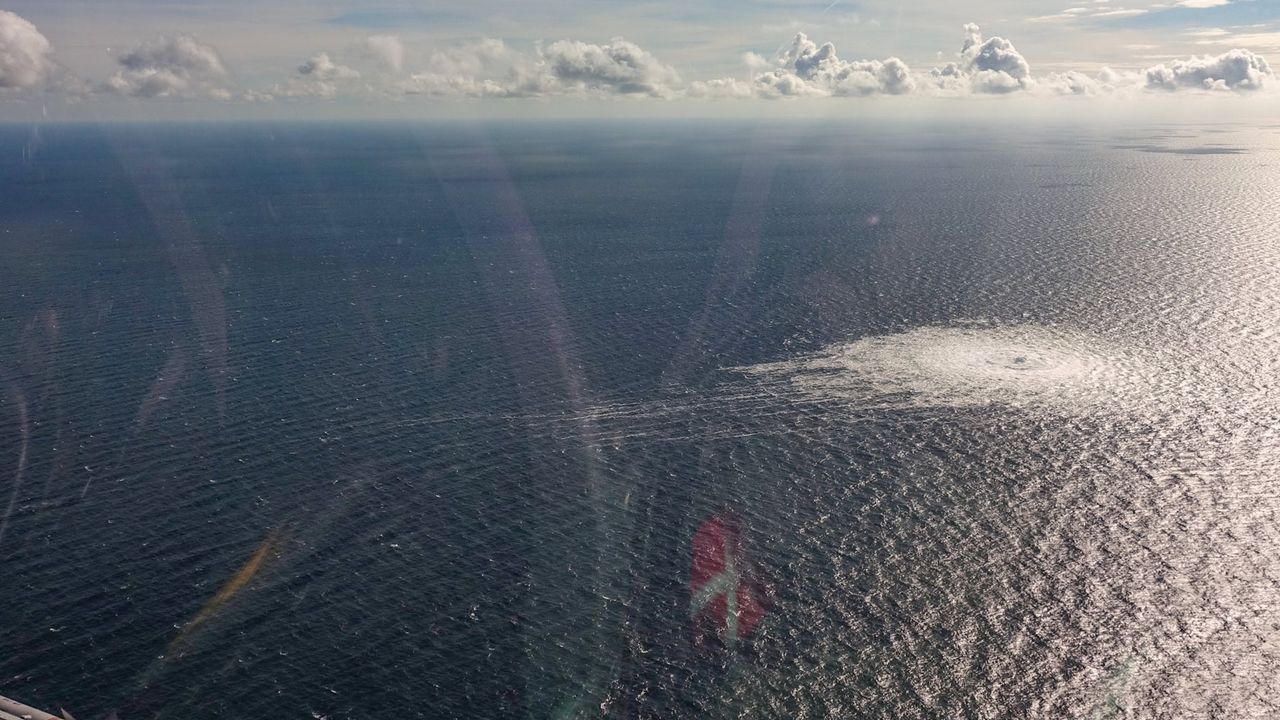 Baltık Denizindeki gaz sızıntısı görüntülendi