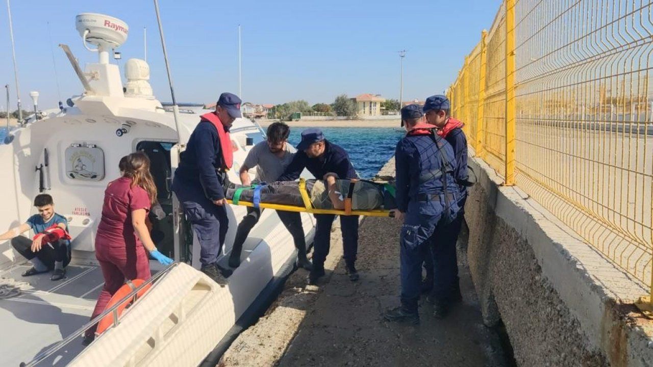 Bozcaada’da balıkçı teknesinde yaralanan 2 vatandaş tahliye edildi