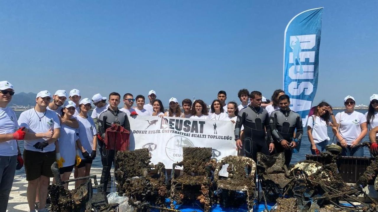 Dokuz Eylül Üniversitesi Körfez’i temizliyor, atıkları dönüştürüyor