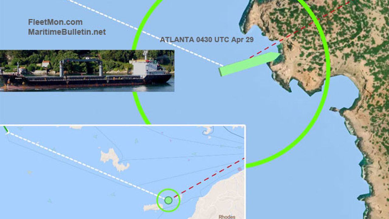Genel kargo gemisi ATLANTA Yunanistan'da karaya oturdu