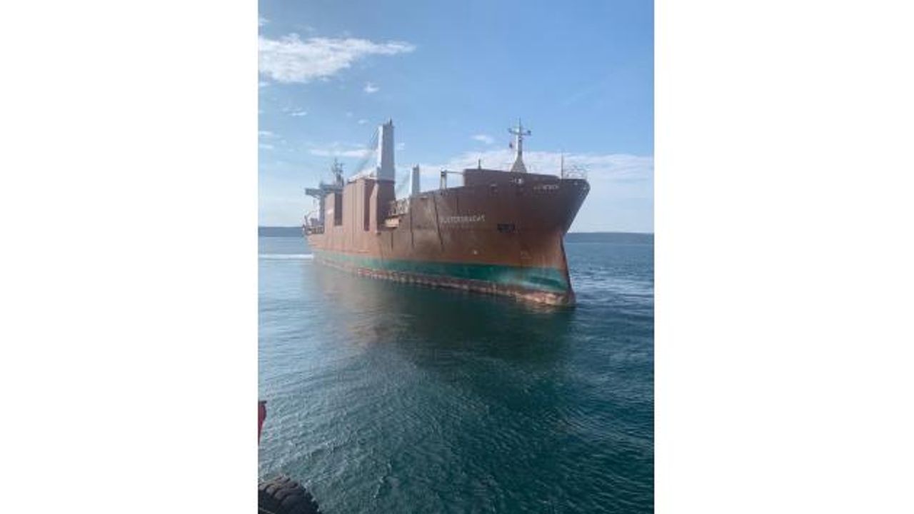 Çanakkale Boğazı'nda arızalanan gemi demirletildi