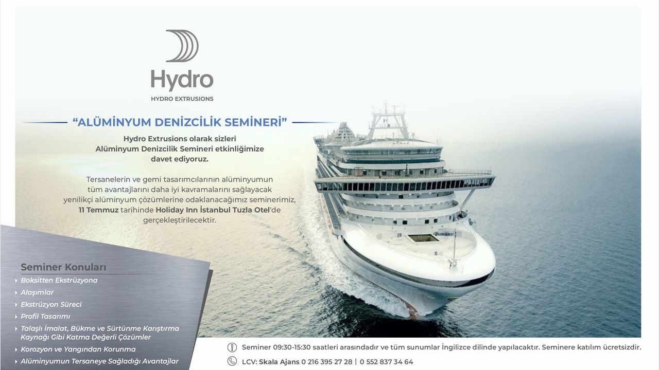 Hydro Extrusions ’Alüminyum Denizcilik Seminerleri’düzenliyor