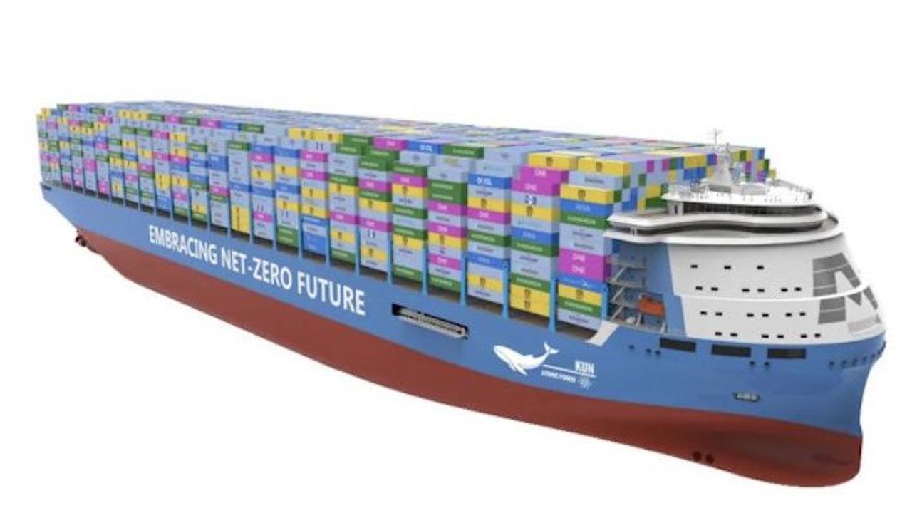 Çin, nükleer enerjiyle çalışan megamax konteyner gemisi tasarımını tanıttı