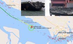 Malacca Boğazı'nda konteyner gemisi ile aframax tanker çarpıştı