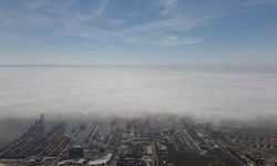 İstanbul’da sabah saatlerinde etkili olan ’sis denizi’ havadan görüntülendi
