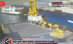 MUTIARA PERTIWI 1 adlı feribot iskele rampasına böyle çarptı (video)