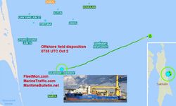 Rus boru döşeme gemisinde kaza: 4 yaralı