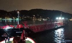 Nazan adlı tanker Boğaz'da tehlike yarattı