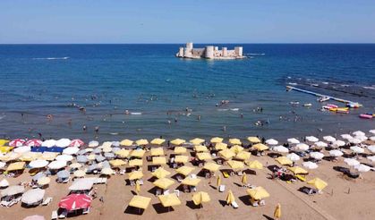 Akdeniz’in gözbebeği Kızkalesi’nde sıcaklar, tatilci sayısını düşürdü