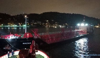 Nazan adlı tanker Boğaz'da tehlike yarattı