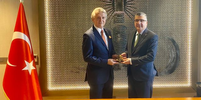 Büyükelçi Çağatay Erciyes'ten KEGM Genel Müdürü Durmuş Ünüvar'a ziyaret