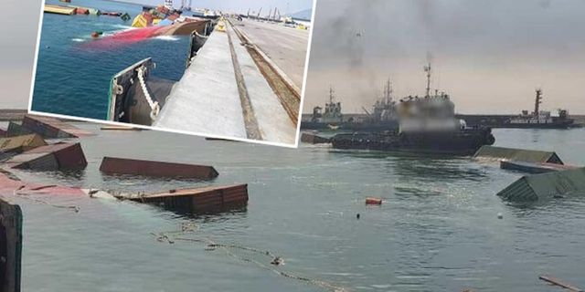Tanzanya'ya ait bir yük gemisi Aseluye Limanı'nda battı
