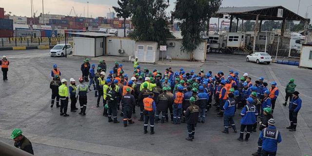 Mersin Limanı’nda işçiler iş bıraktı