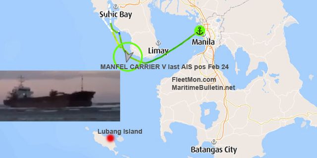 MANFEL CARRIER V, Filipinler'de karaya oturdu