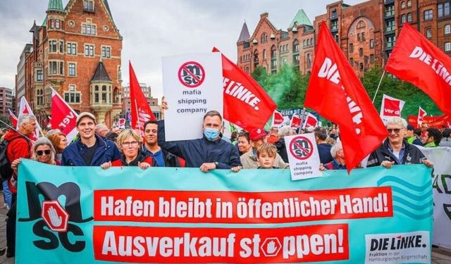 2.500 kişi, MSC'yi protesto etmek için Hamburg sokaklarına çıktı