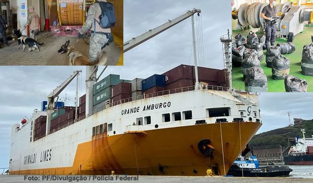 GRIMALDI'nin gemisinde 1,5 ton kokain yakalandı