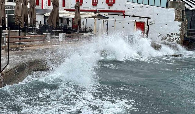 Bodrum-İstanköy feribot seferleri iptal;  fırtına engeli