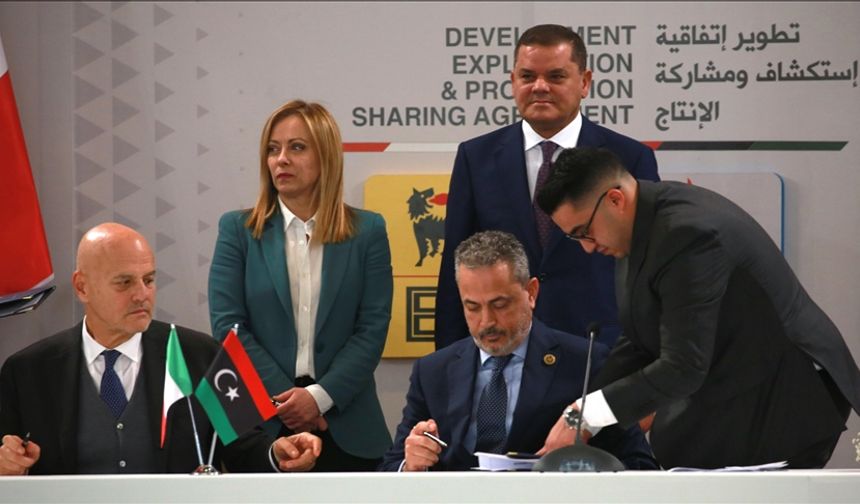 Libya ile İtalya, Akdeniz’de doğal gaz anlaşması imzaladı