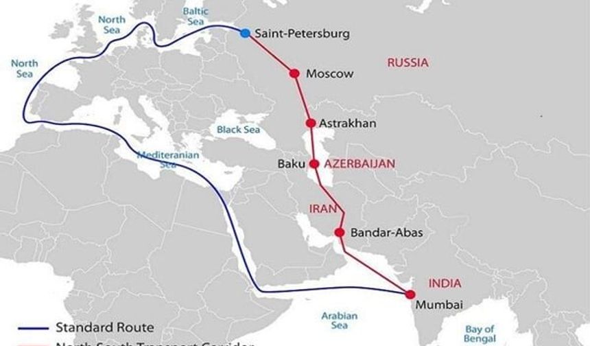 Moskova ile Mumbai'yi birbirine bağlayan yük koridoru yavaş yavaş şekilleniyor