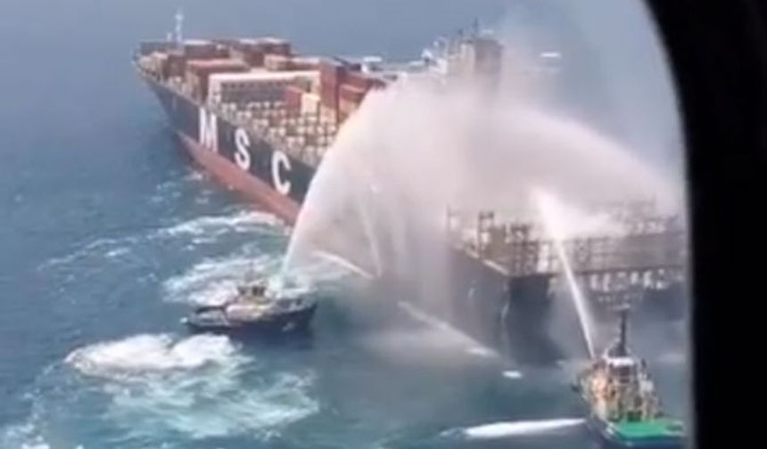 MSC'nin konteyner gemisinde yangın çıktı