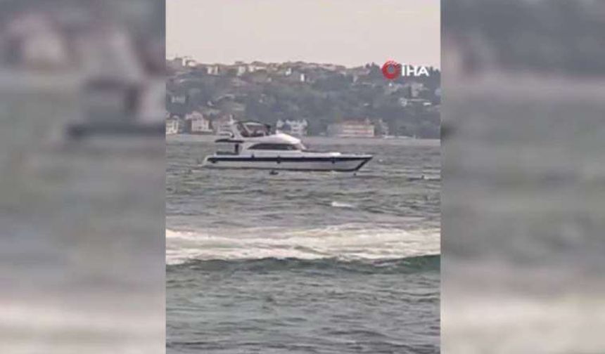 Arnavutköy'de bir tekne alabora oldu! 4 kişi suya düştü