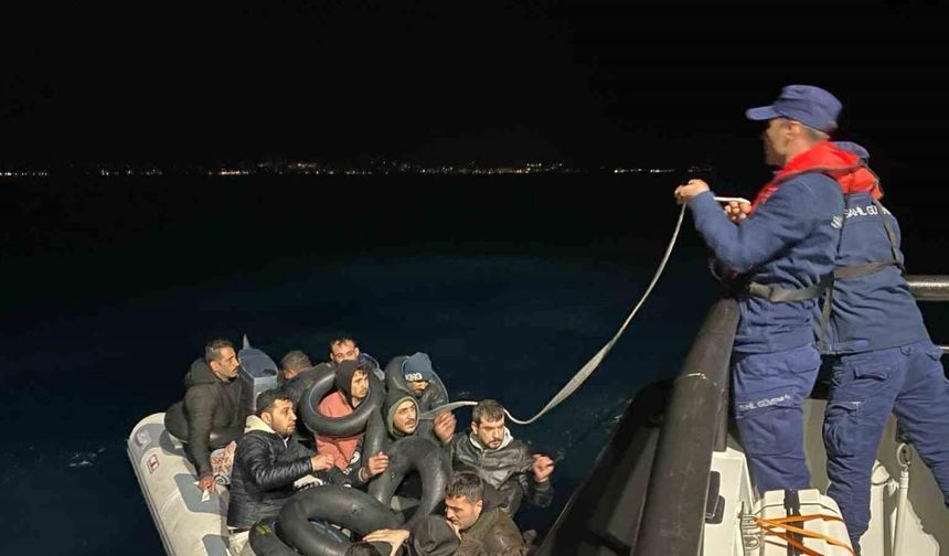 İzmir açıklarında 7’si çocuk 39 göçmen yakalandı