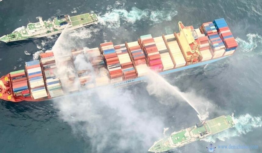 Hindistan açıklarında yanan Maersk gemisinde bir denizci öldü