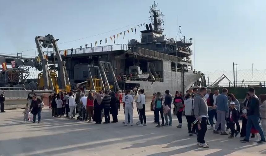 TCG Alemdar Kurtarma Gemisi Tekirdağ’da ziyarete açıldı