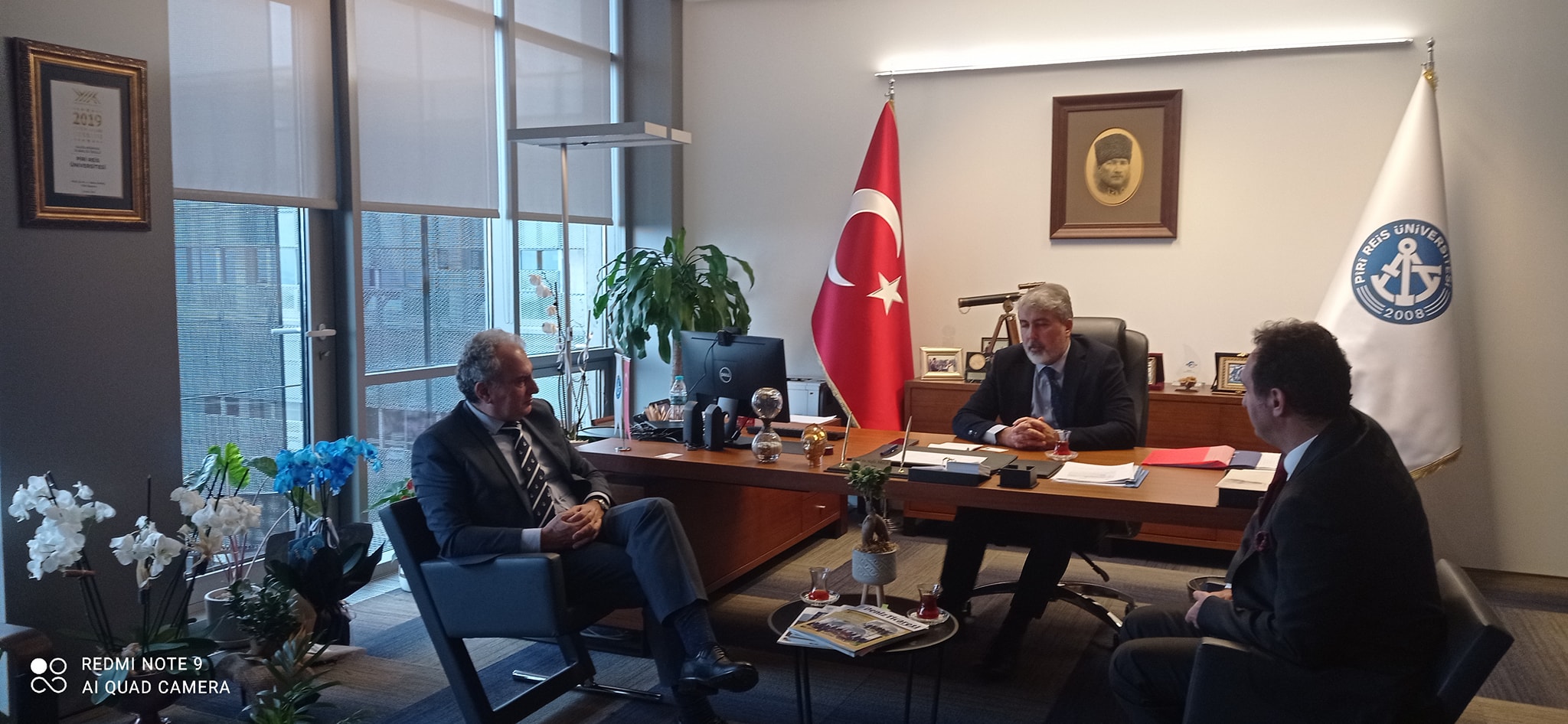  TMMOB GEMİMO Yönetim Kurulu Başkanı A.Yaşar Canca, Yönetim Kurulu 2. Başkanı Salih Bilal ve Yönetim Kurulu Üyesi Yunus Emre Aşkın tarafından makamında ziyaret edildi. 